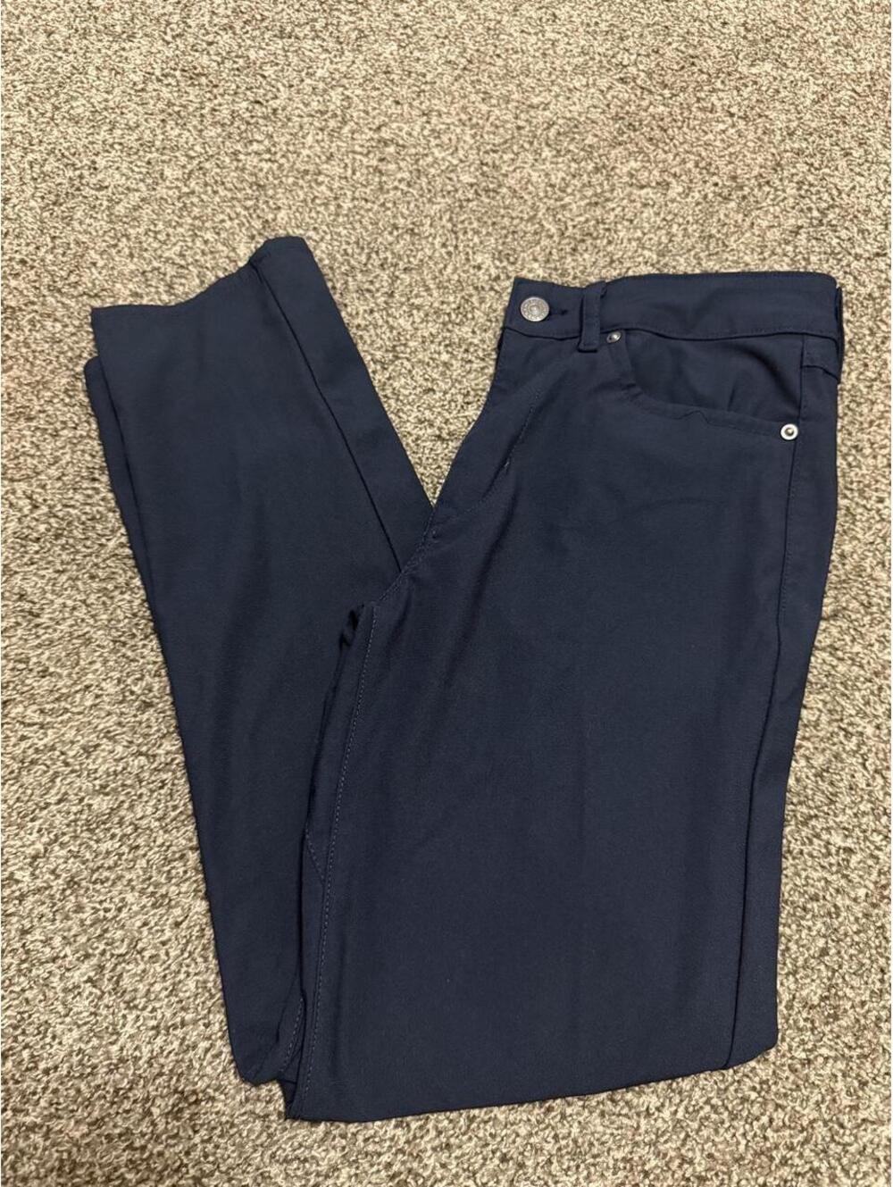 American Eagle Men's Navy and Blue Trousers